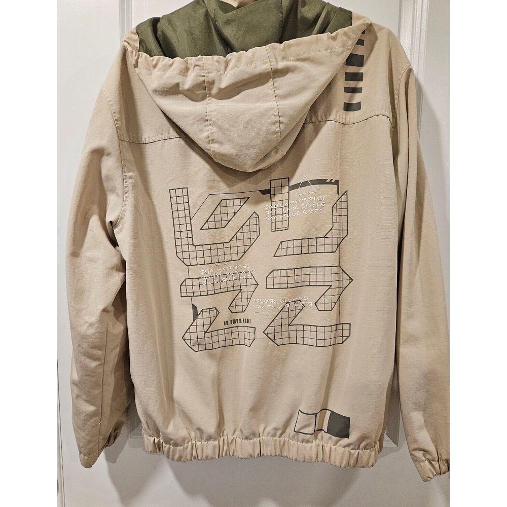 Disney Star Command Jacket Costume Hooded Zip Up Size Medium Beige/Green - Picture 5 of 9